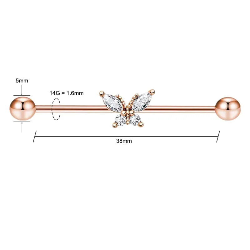 Industrial Piercing Butterfly 1