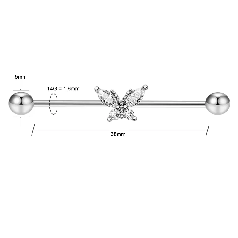 Industrial Piercing Butterfly 5