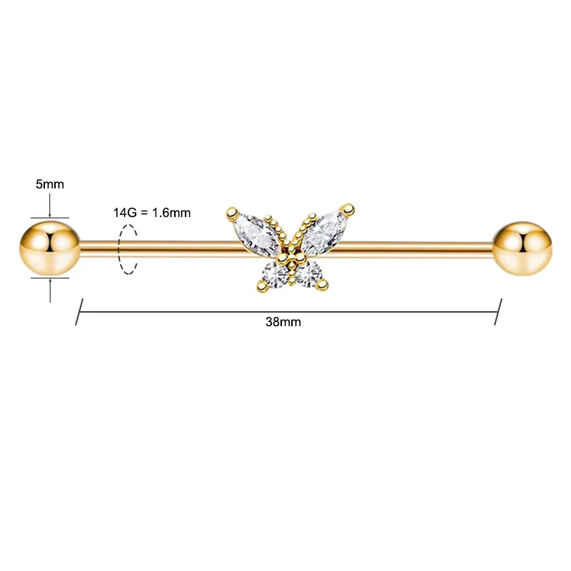 Industrial Piercing Butterfly 6